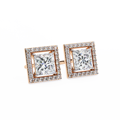 Celestial Princess Halo Lab Grown Diamond Studs