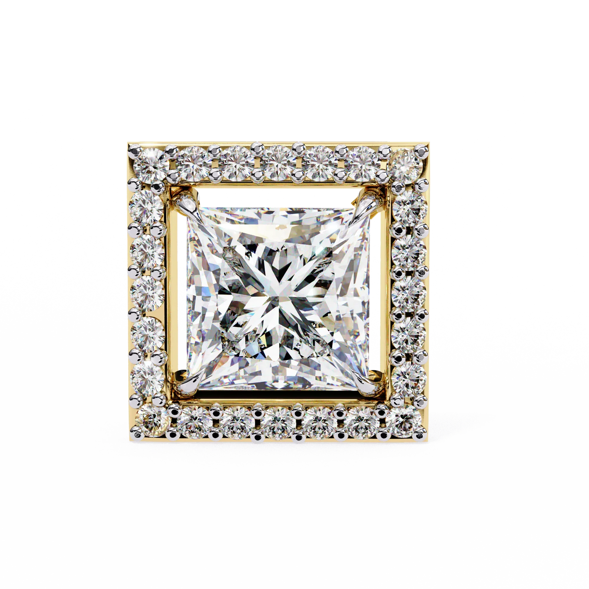 Celestial Princess Halo Lab Grown Diamond Studs - Ophiratbf