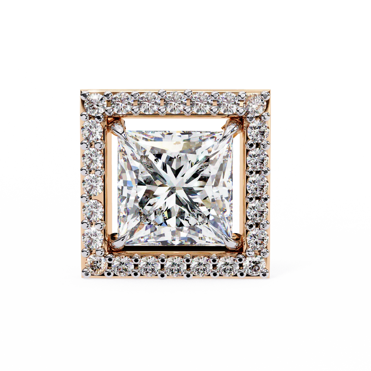 Celestial Princess Halo Lab Grown Diamond Studs - Ophiratbf