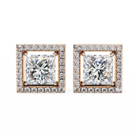 Celestial Princess Halo Lab Grown Diamond Studs - Ophiratbf