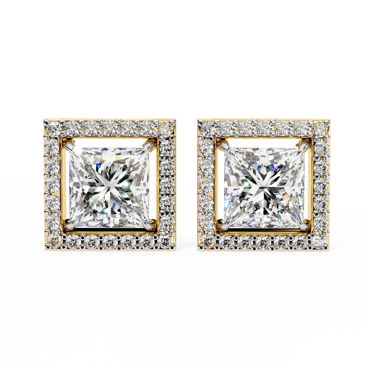Celestial Princess Halo Lab Grown Diamond Studs - Ophiratbf