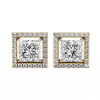 Celestial Princess Halo Lab Grown Diamond Studs - Ophiratbf