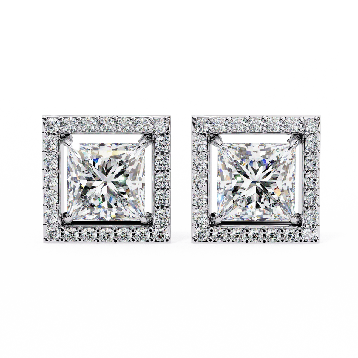 Celestial Princess Halo Lab Grown Diamond Studs - Ophiratbf