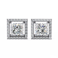 Celestial Princess Halo Lab Grown Diamond Studs - Ophiratbf