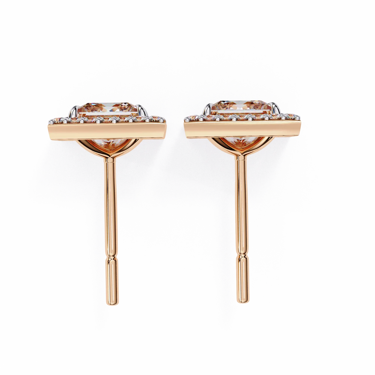 Celestial Princess Halo Lab Grown Diamond Studs - Ophiratbf