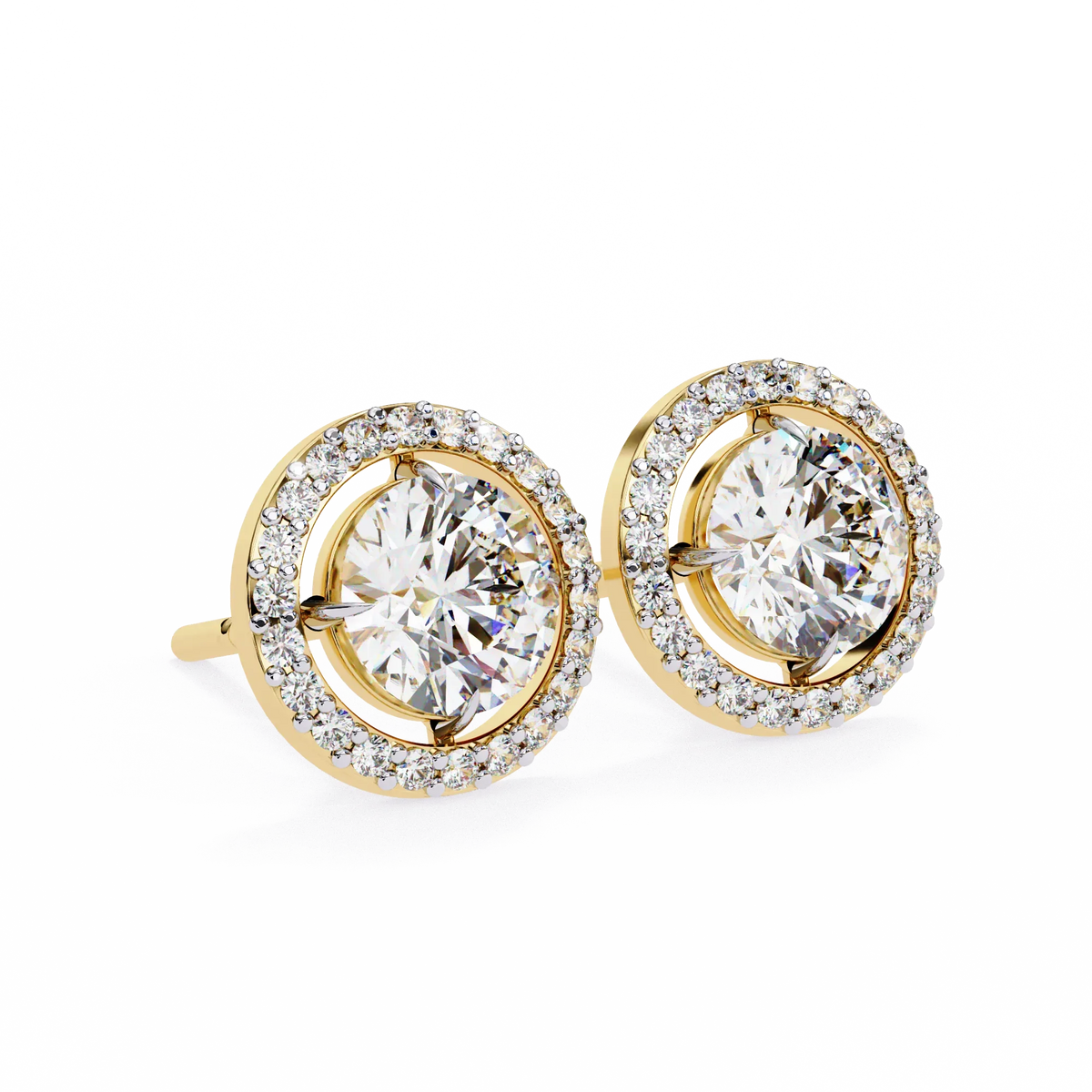 Stellar Floating Halo Lab Grown Diamond Studs - Ophiratbf