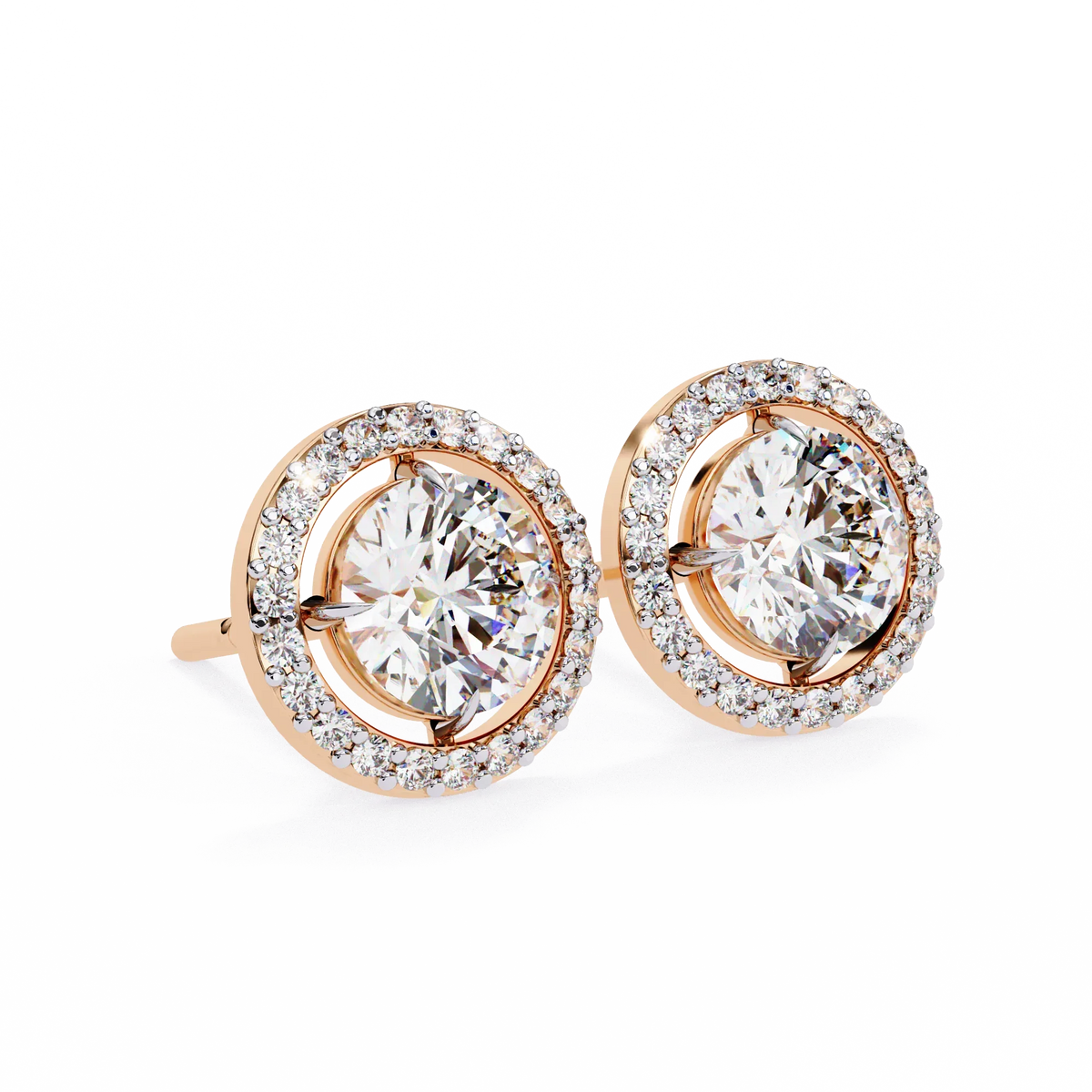 Stellar Floating Halo Lab Grown Diamond Studs - Ophiratbf