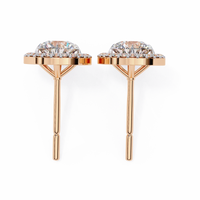 Elysia Oval Halo Lab Grown Diamond Studs - Ophiratbf