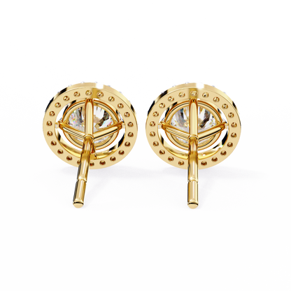 Stellar Floating Halo Lab Grown Diamond Studs