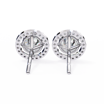 Stellar Floating Halo Lab Grown Diamond Studs