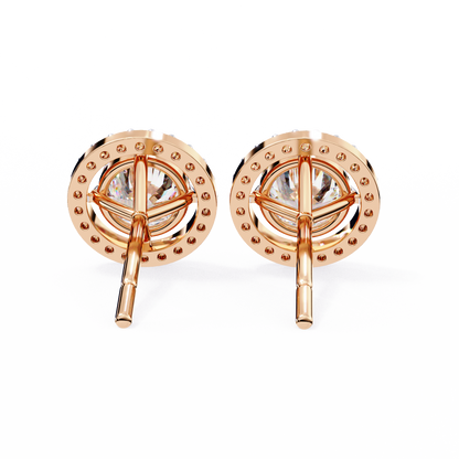 Stellar Floating Halo Lab Grown Diamond Studs