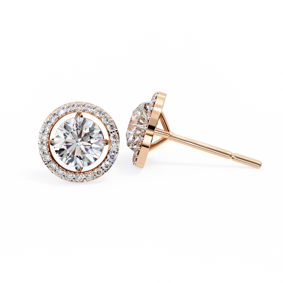 Stellar Floating Halo Lab Grown Diamond Studs - Ophiratbf