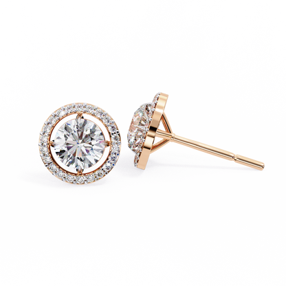 Stellar Floating Halo Lab Grown Diamond Studs