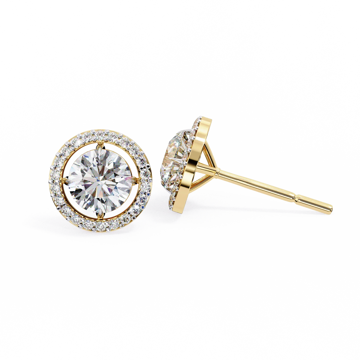 Stellar Floating Halo Lab Grown Diamond Studs - Ophiratbf