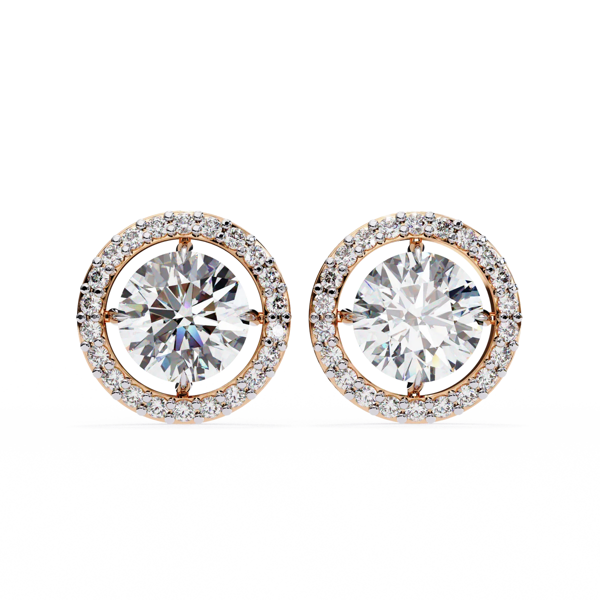 Stellar Floating Halo Lab Grown Diamond Studs - Ophiratbf