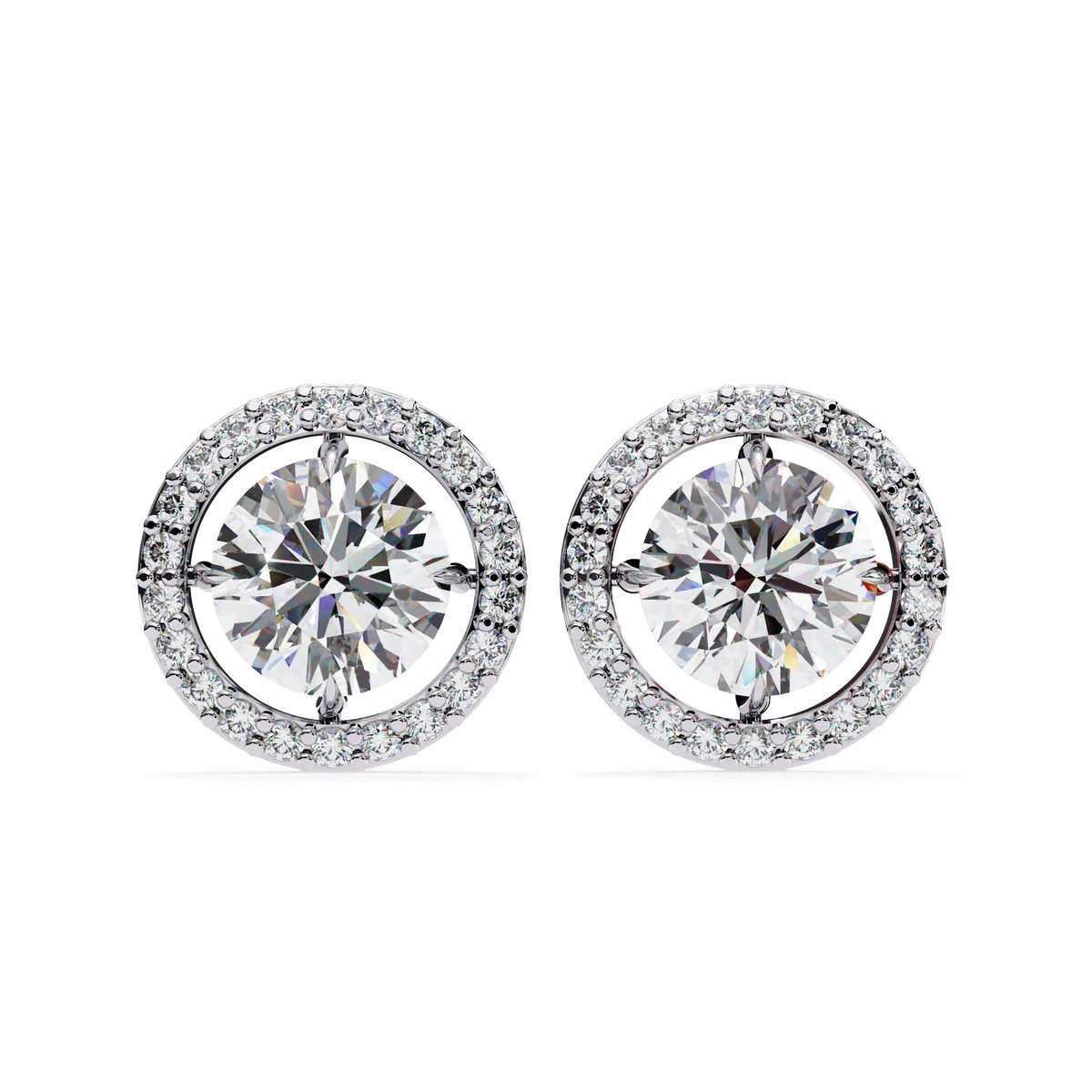 Stellar Floating Halo Lab Grown Diamond Studs - Ophiratbf