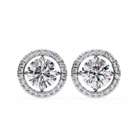Stellar Floating Halo Lab Grown Diamond Studs - Ophiratbf