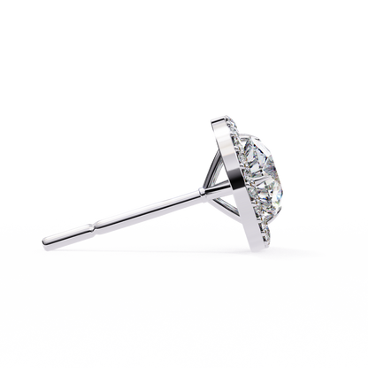 Stellar Floating Halo Lab Grown Diamond Studs