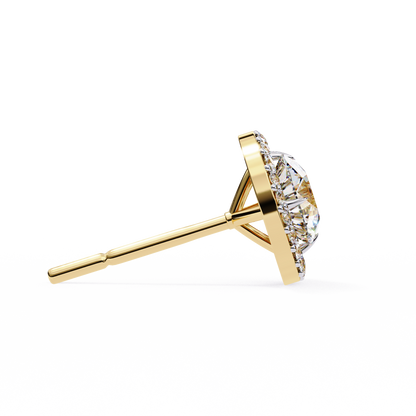 Stellar Floating Halo Lab Grown Diamond Studs