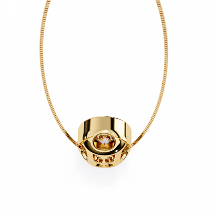 Solstice Halo Lab Grown Diamond Pendant