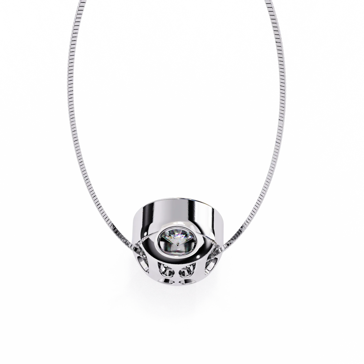 Solstice Halo Lab Grown Diamond Pendant - Ophiratbf