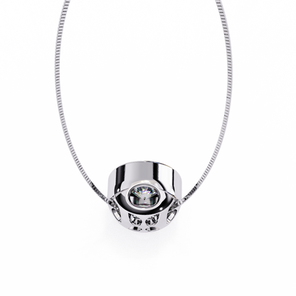 Solstice Halo Lab Grown Diamond Pendant