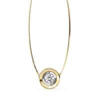 Solstice Halo Lab Grown Diamond Pendant - Ophiratbf