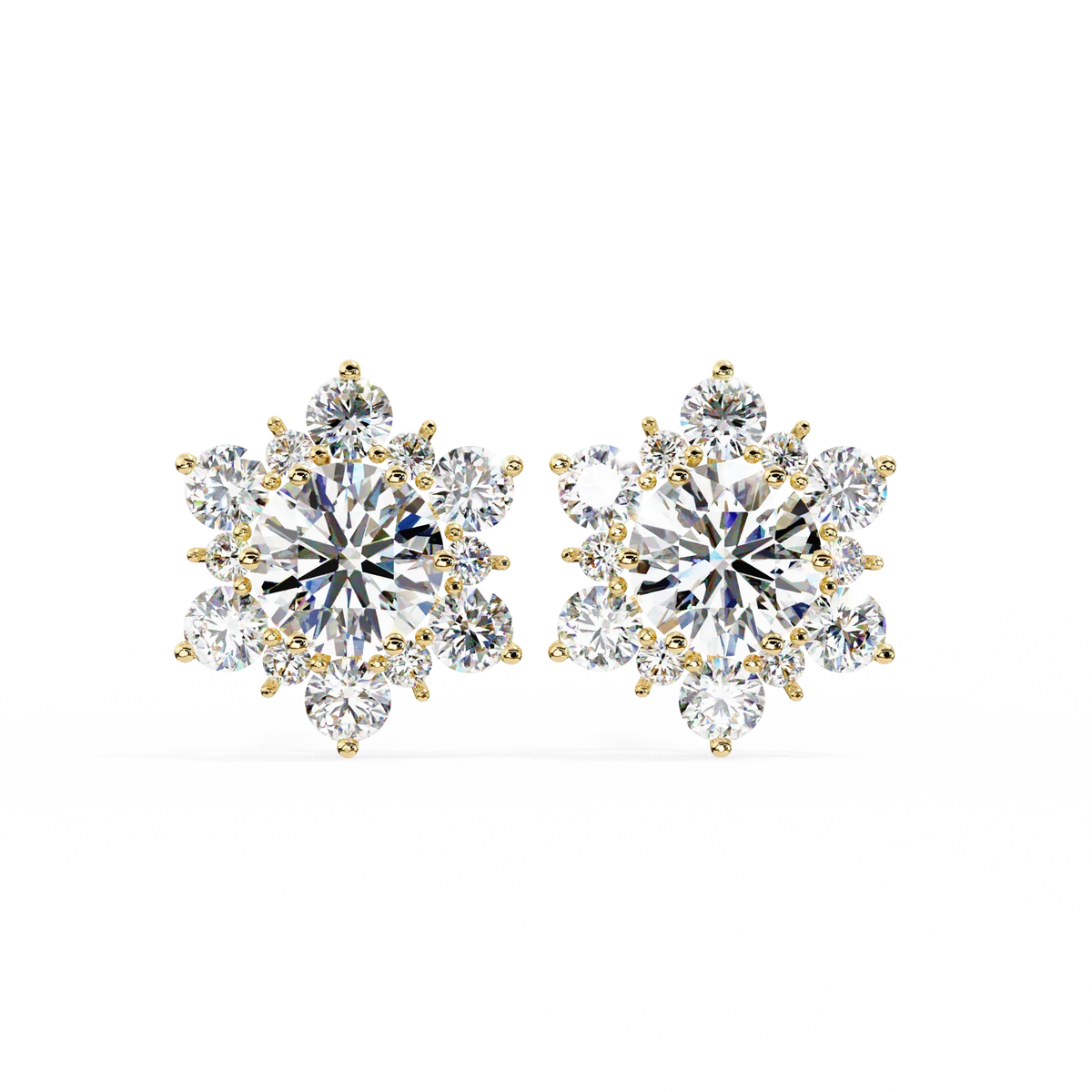 Blossom Cluster Lab Grown Diamond Studs - Ophiratbf