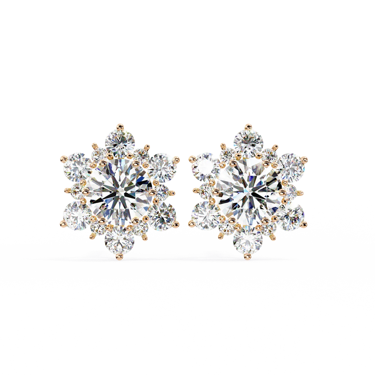 Blossom Cluster Lab Grown Diamond Studs - Ophiratbf