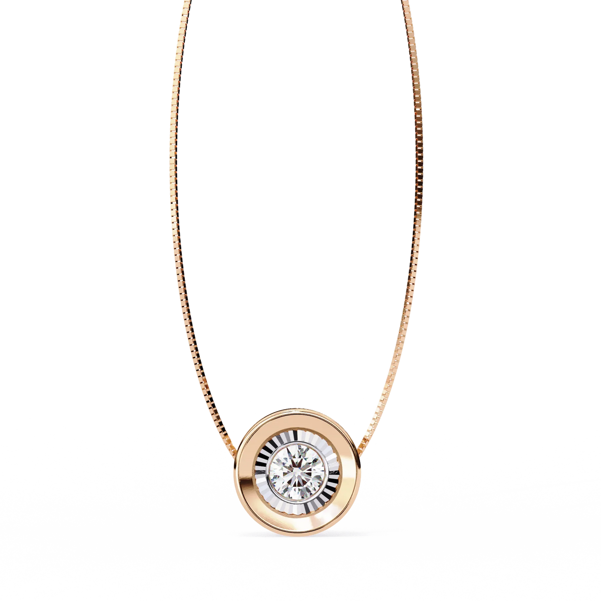 Solstice Halo Lab Grown Diamond Pendant - Ophiratbf
