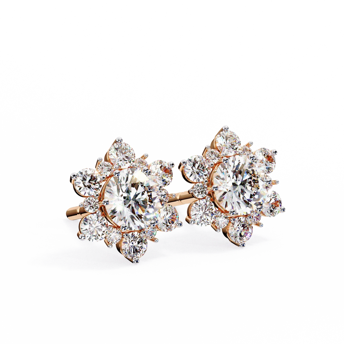 Blossom Cluster Lab Grown Diamond Studs - Ophiratbf