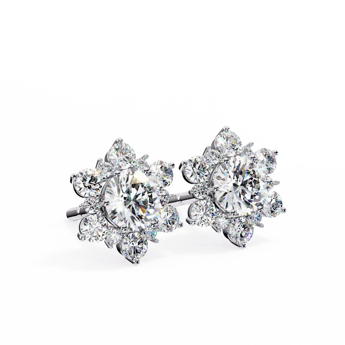 Blossom Cluster Lab Grown Diamond Studs - Ophiratbf
