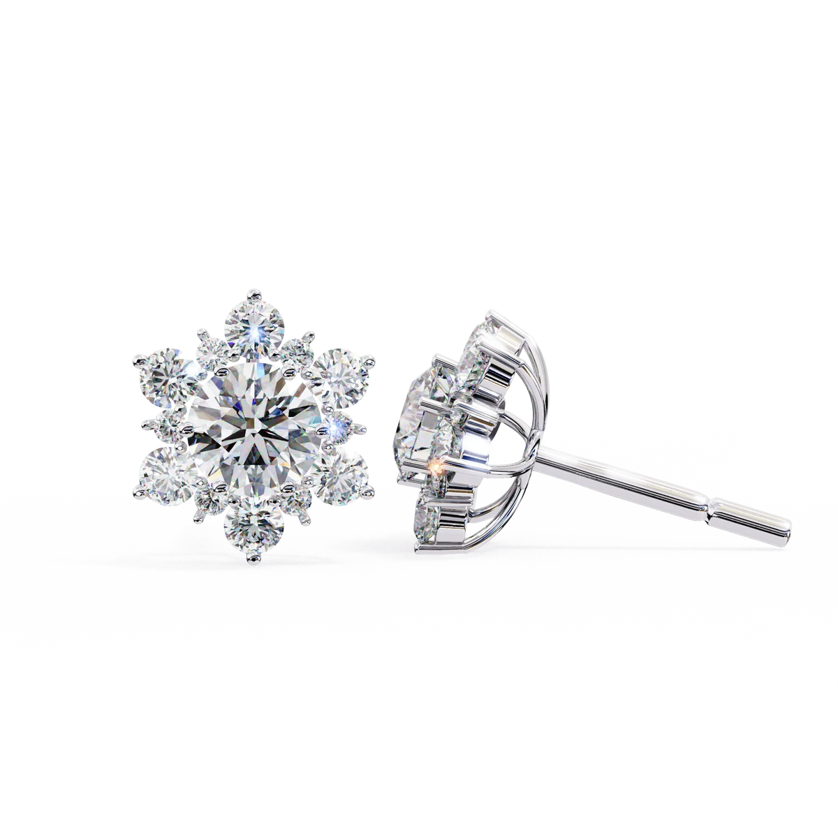 Blossom Cluster Lab Grown Diamond Studs - Ophiratbf