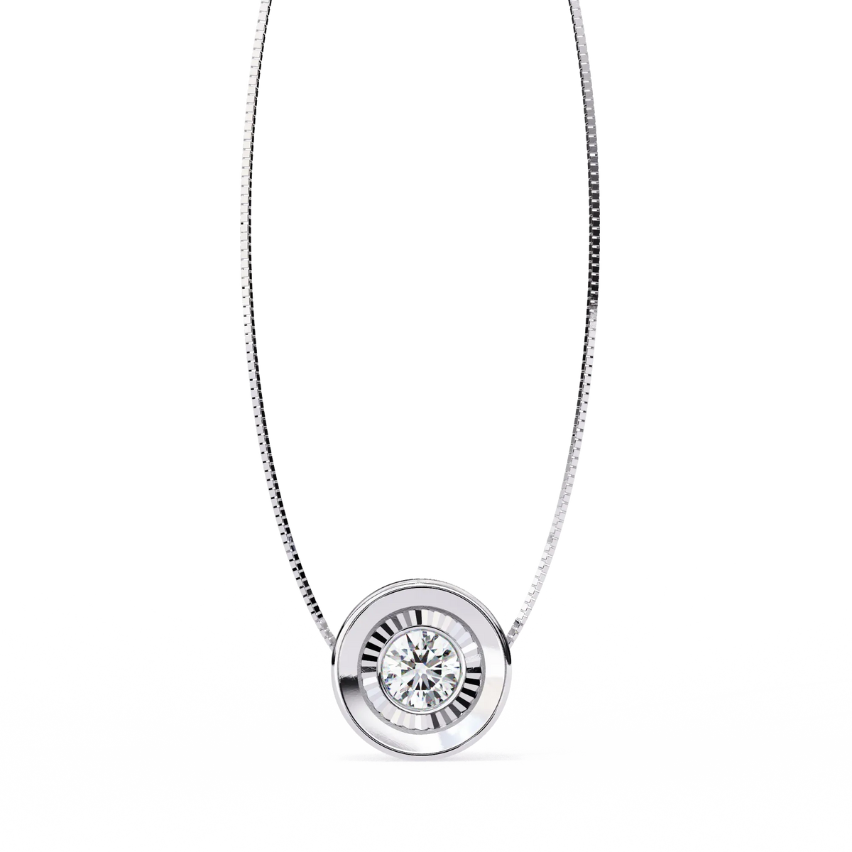 Solstice Halo Lab Grown Diamond Pendant - Ophiratbf