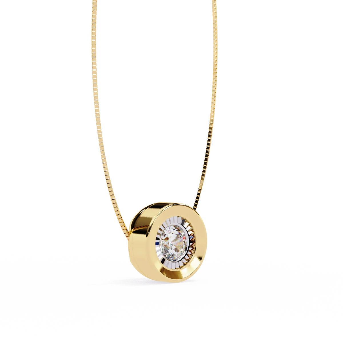 Solstice Halo Lab Grown Diamond Pendant - Ophiratbf