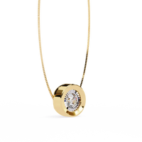 Solstice Halo Lab Grown Diamond Pendant - Ophiratbf
