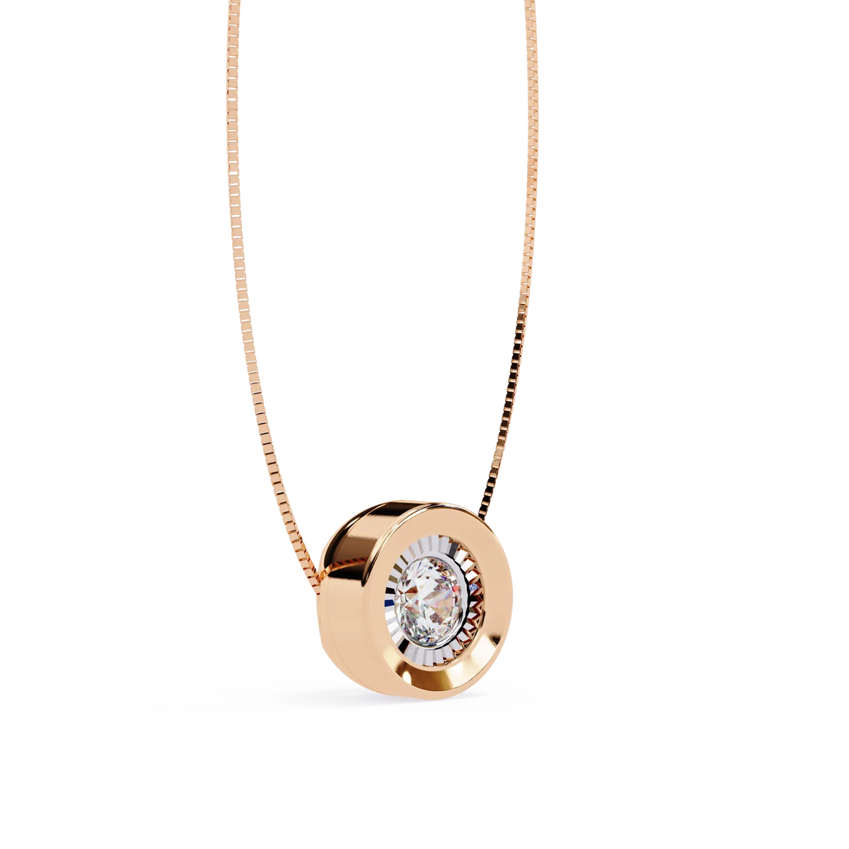 Solstice Halo Lab Grown Diamond Pendant - Ophiratbf