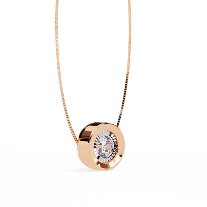 Solstice Halo Lab Grown Diamond Pendant