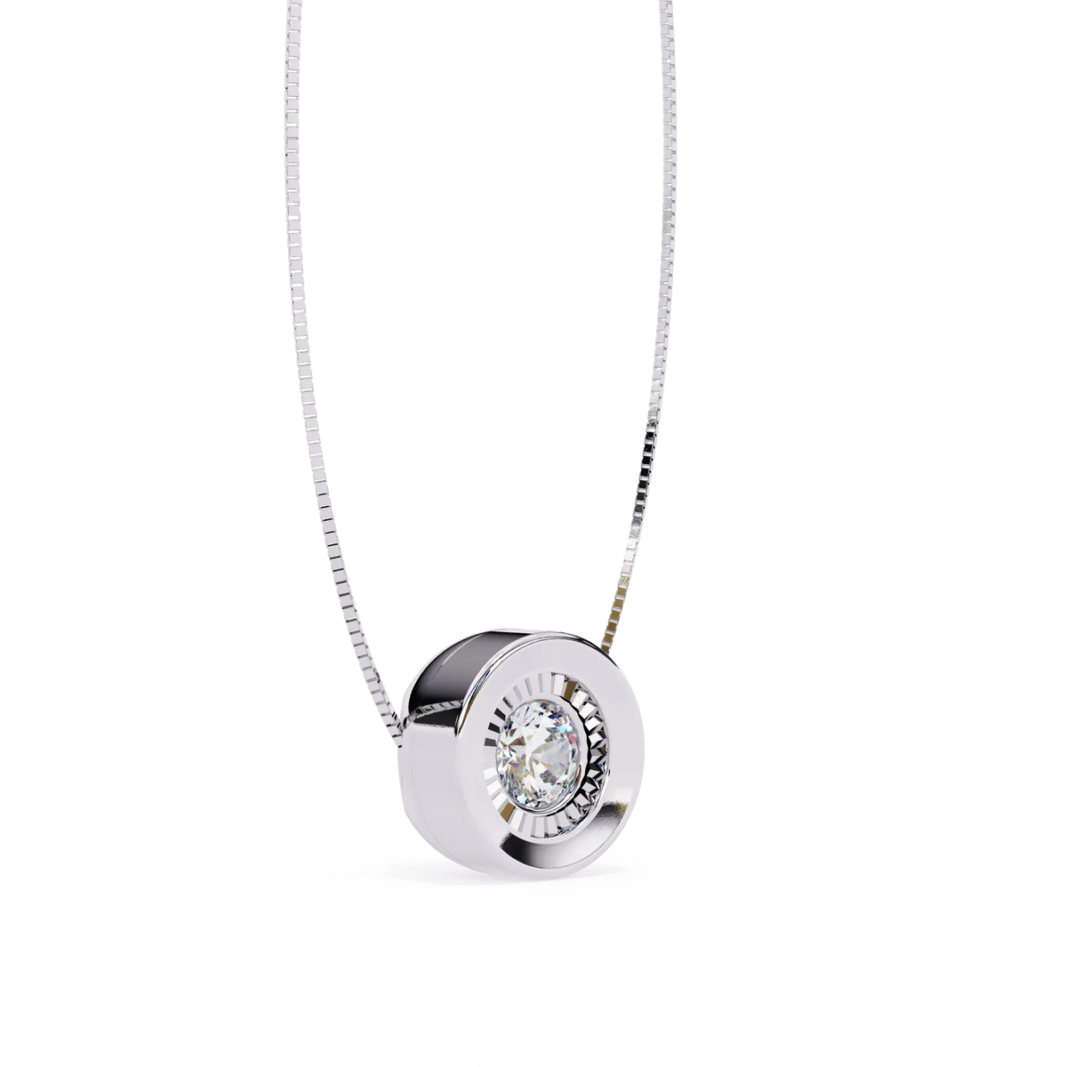 Solstice Halo Lab Grown Diamond Pendant - Ophiratbf