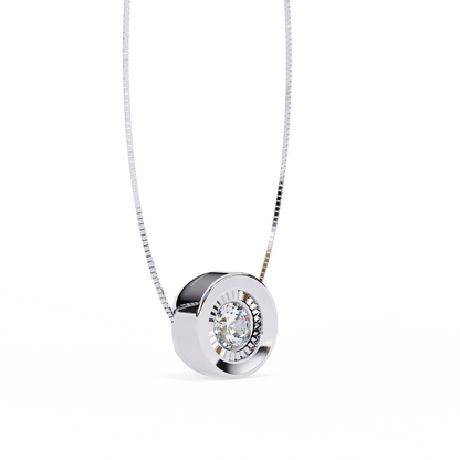 Solstice Halo Lab Grown Diamond Pendant