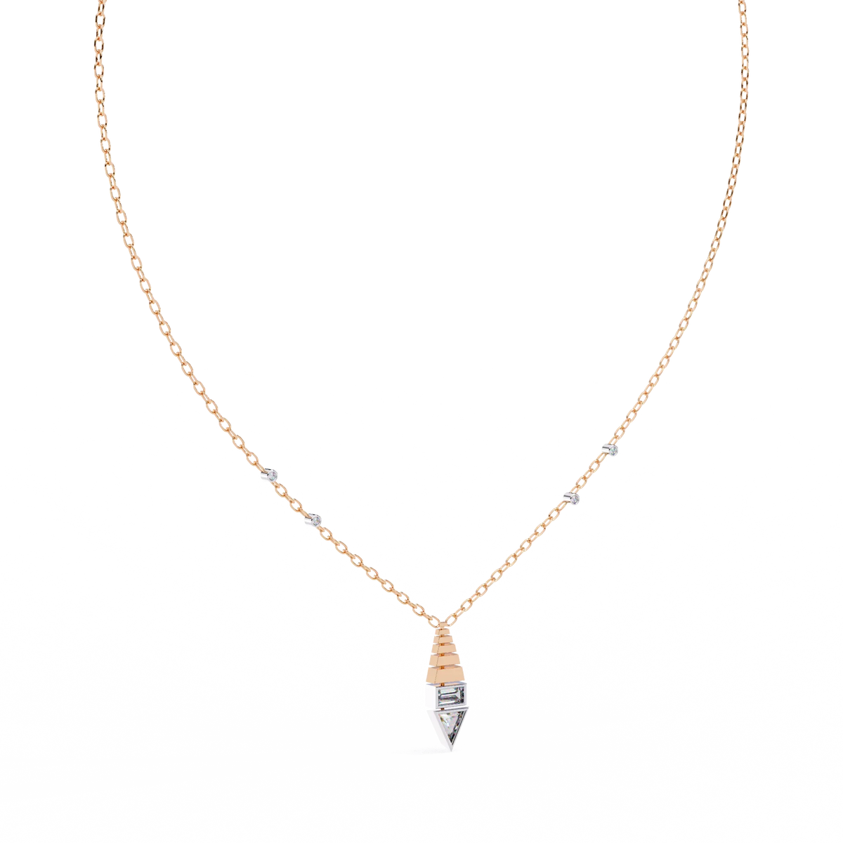 Pyramid Prism Lab Grown Diamond Pendant - Ophiratbf
