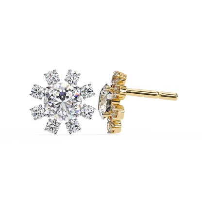 Solara Sunburst Lab Grown Diamond Studs