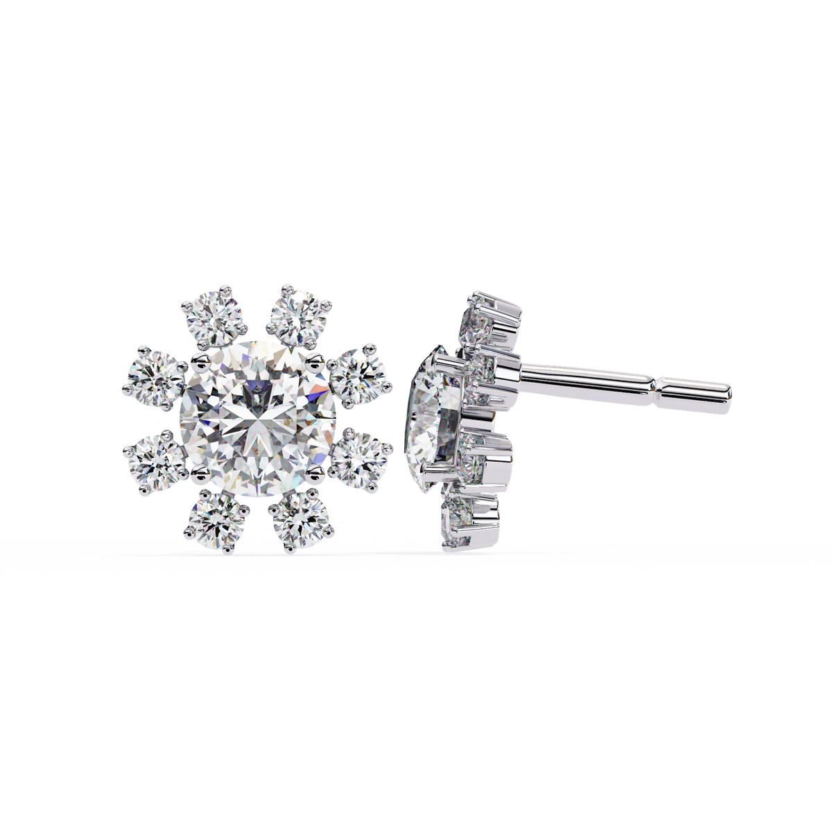 Solara Sunburst Lab Grown Diamond Studs - Ophiratbf