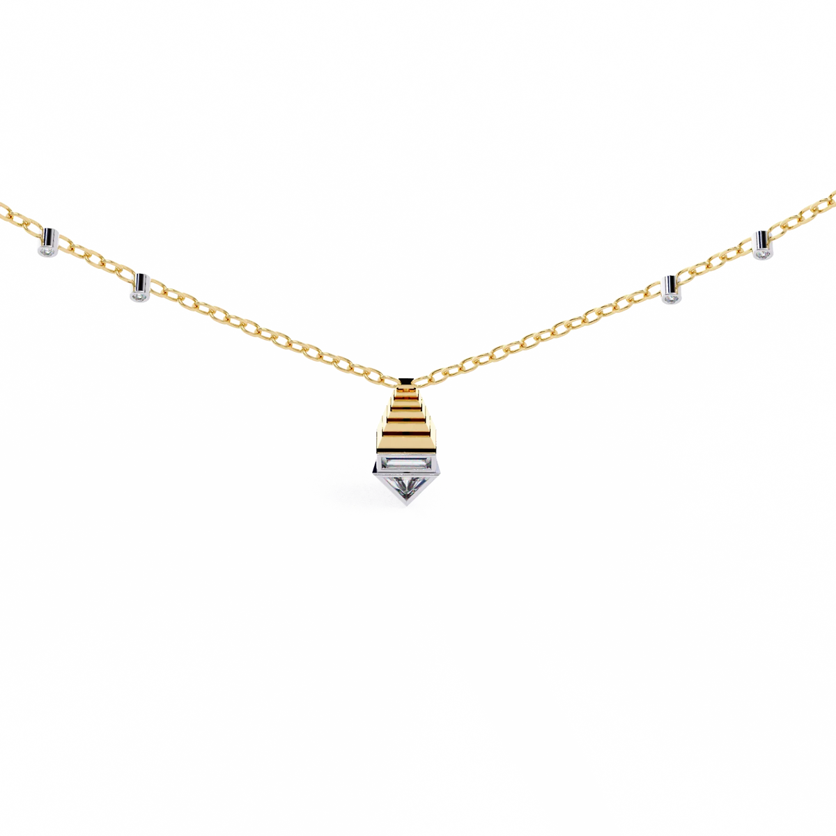 Pyramid Prism Lab Grown Diamond Pendant - Ophiratbf