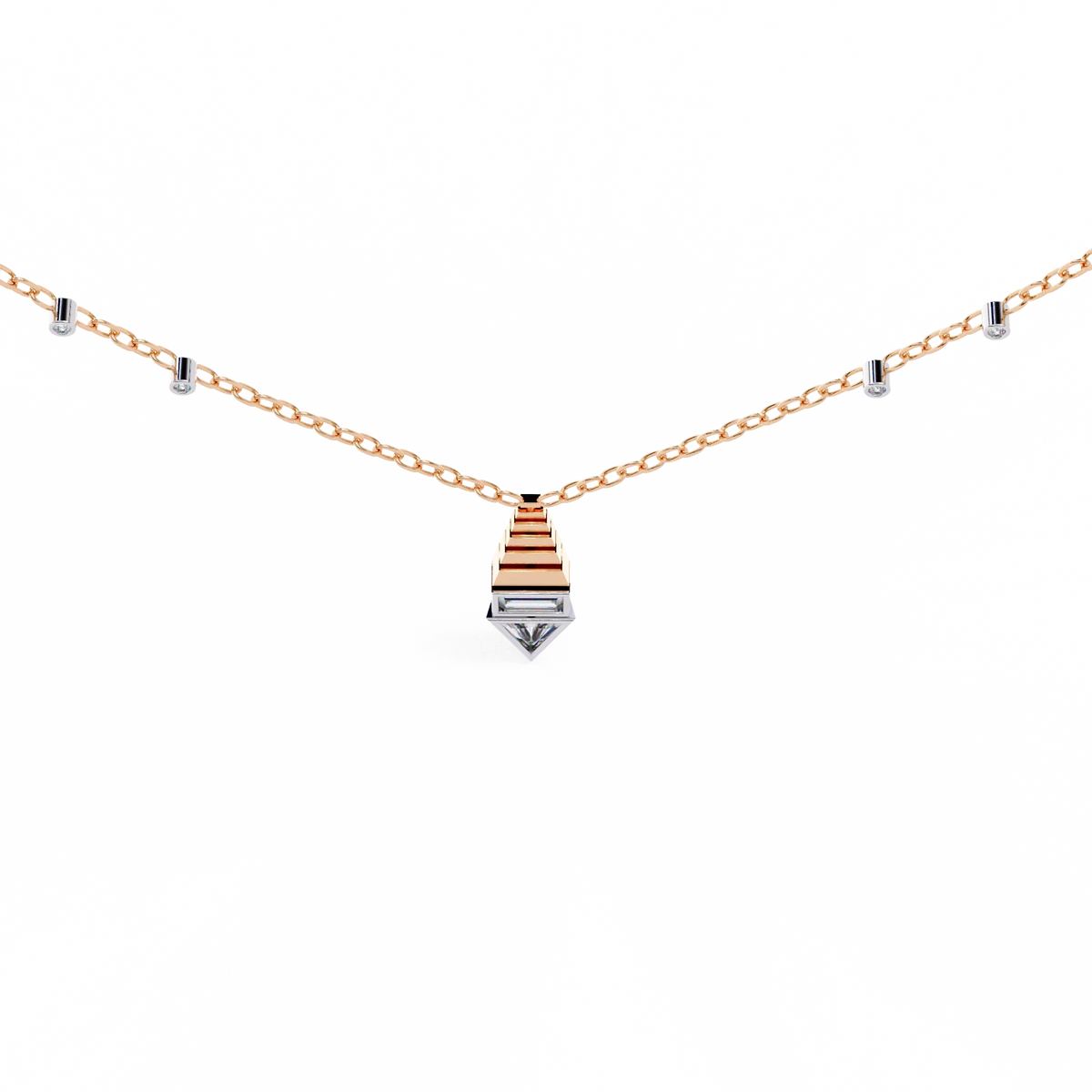 Pyramid Prism Lab Grown Diamond Pendant - Ophiratbf