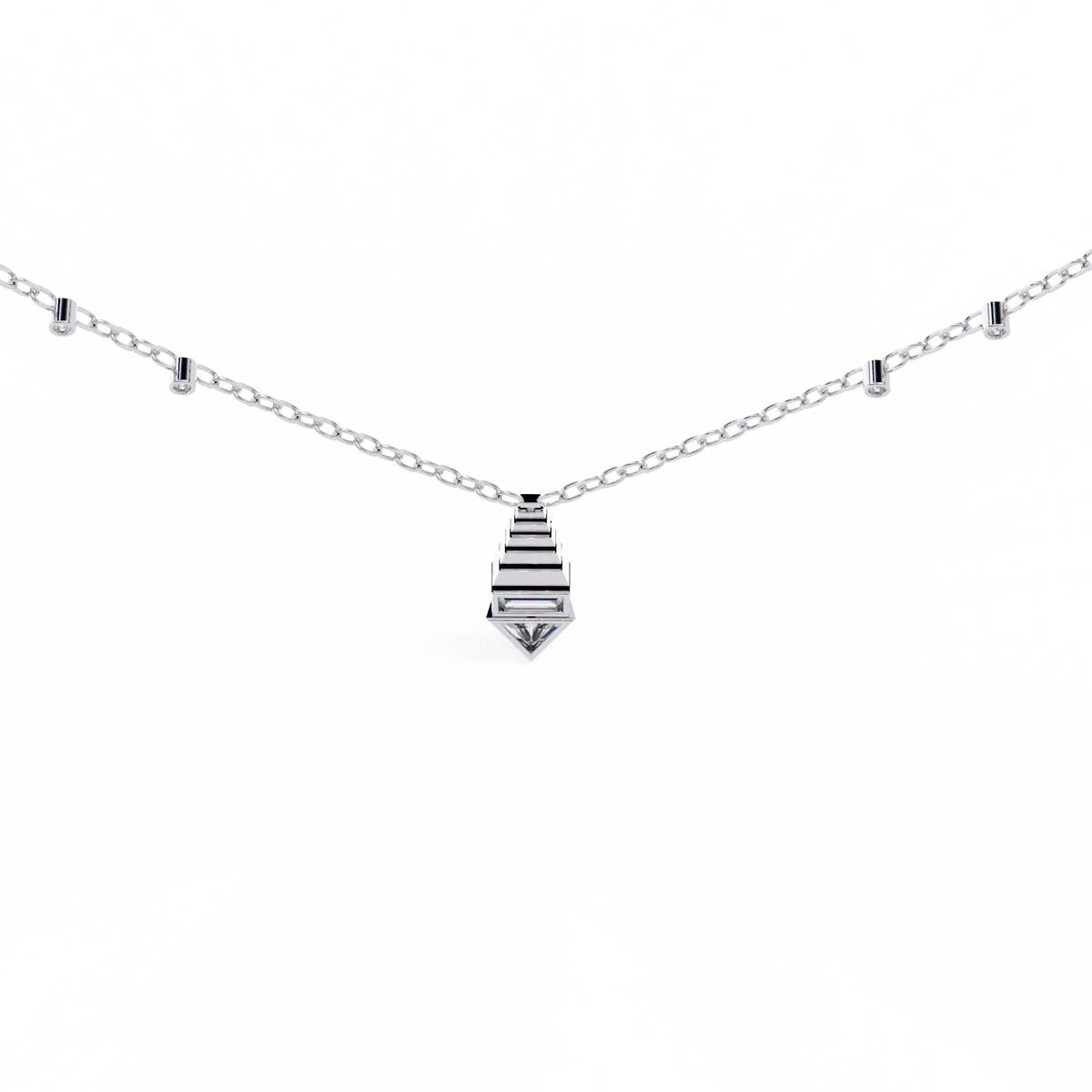 Pyramid Prism Lab Grown Diamond Pendant - Ophiratbf