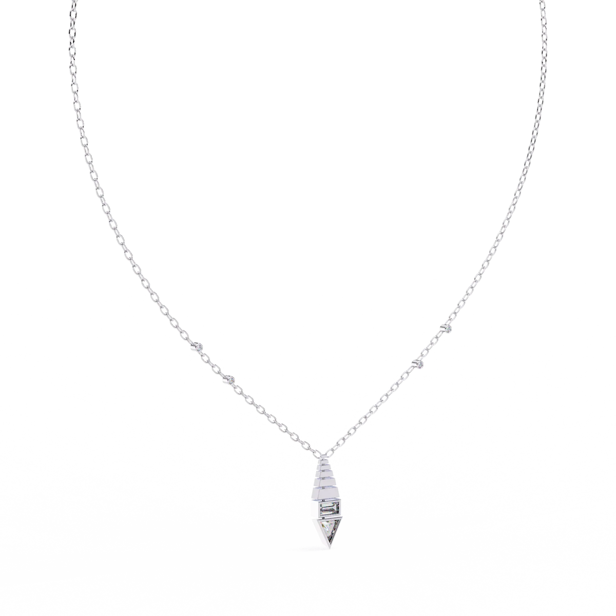 Pyramid Prism Lab Grown Diamond Pendant - Ophiratbf