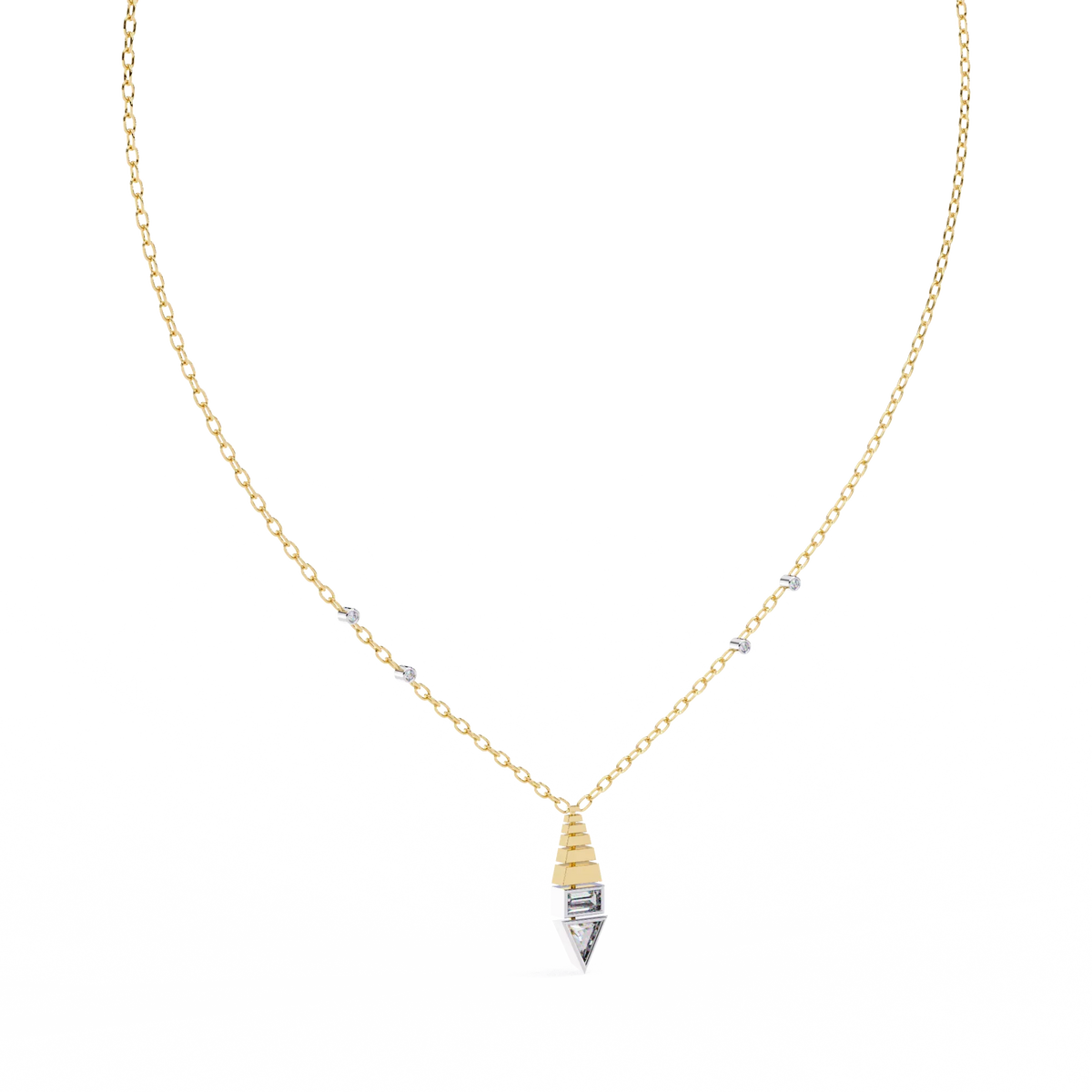 Pyramid Prism Lab Grown Diamond Pendant - Ophiratbf