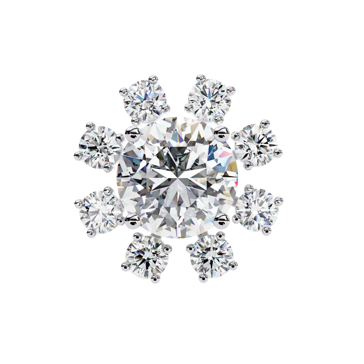 Solara Sunburst Lab Grown Diamond Studs - Ophiratbf