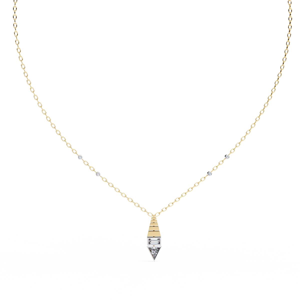 Pyramid Prism Lab Grown Diamond Pendant - Ophiratbf
